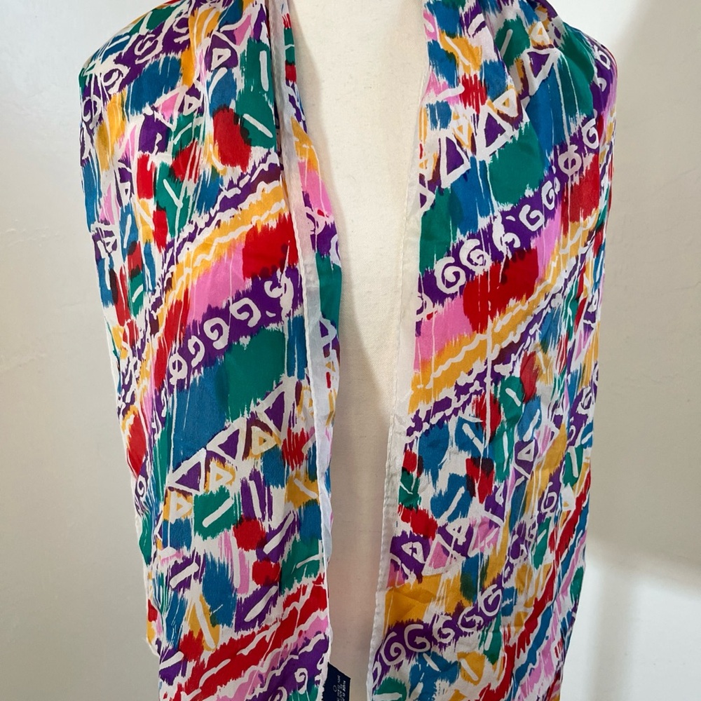 Vintage Honey Brand 100% Silk Made‎ In Japan Scarf Head Band  52”x 10”